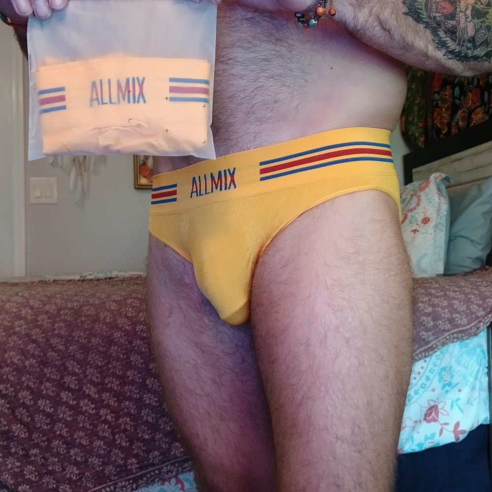 NWT Men's Yellow Athletic Briefs